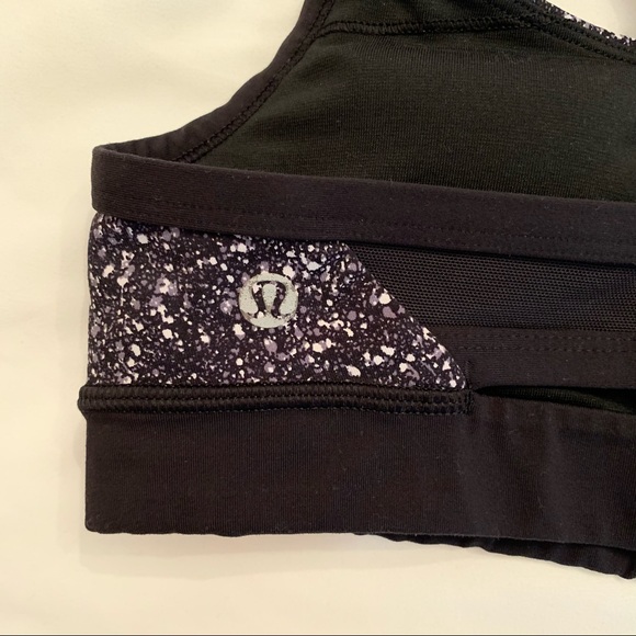Lululemon Rise and Run Bra Mini Splatter Black - Picture 9 of 16
